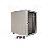 ipTIME 19` 15U Rack Cabinet 800mm Depth Gray Glass Door