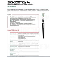 TELEFONIKA Optický Kabel ZKS-XXOTKtsDFo 72J (6x12), trubka 2