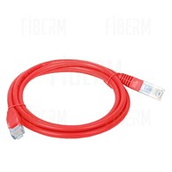 WIREX CAT5E UTP LSOH Bezpečný patch kabel 1m Červený WPC-5-U-LS-1-RE