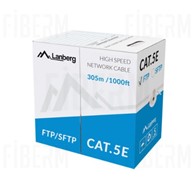 LANBERG CABLE LAN FTP CAT.5E 305M WIRE CU GRAY CPR + FLUKE PASSED