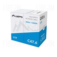 LANBERG LAN Cable UTP CAT.6 305M Copper Wire Gray CPR + FLUKE PASSED