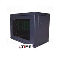 ipTIME 19  Rack Cabinet 9U hanging depth 400mm black glass door