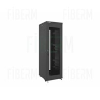 RACK 19` Standing Cabinet 37U 600/800mm Black Perforated Glass Door